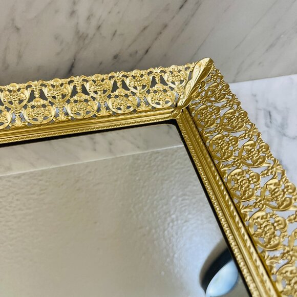 ❌SOLD❌Vintage Hollywood Regency Vanity mirror/tray - Picture 4 of 13